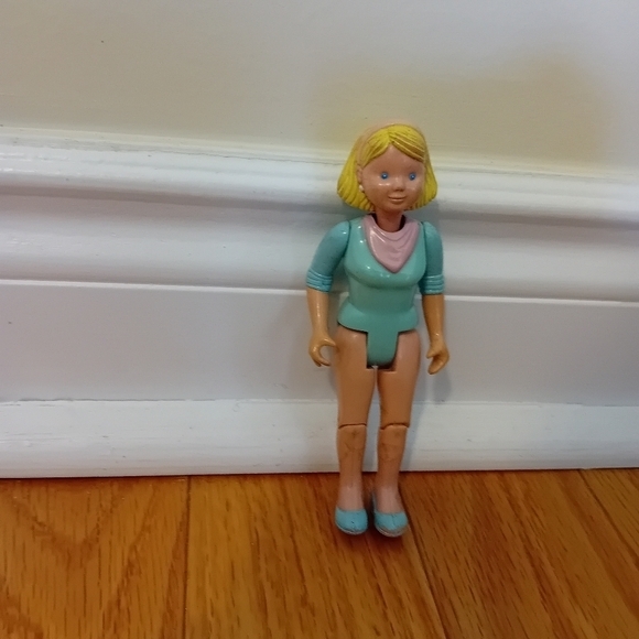 1993 Vintage Fisher Price Loving Family  Dollhouse Mom Blonde Hair Action Figure - Picture 3 of 8